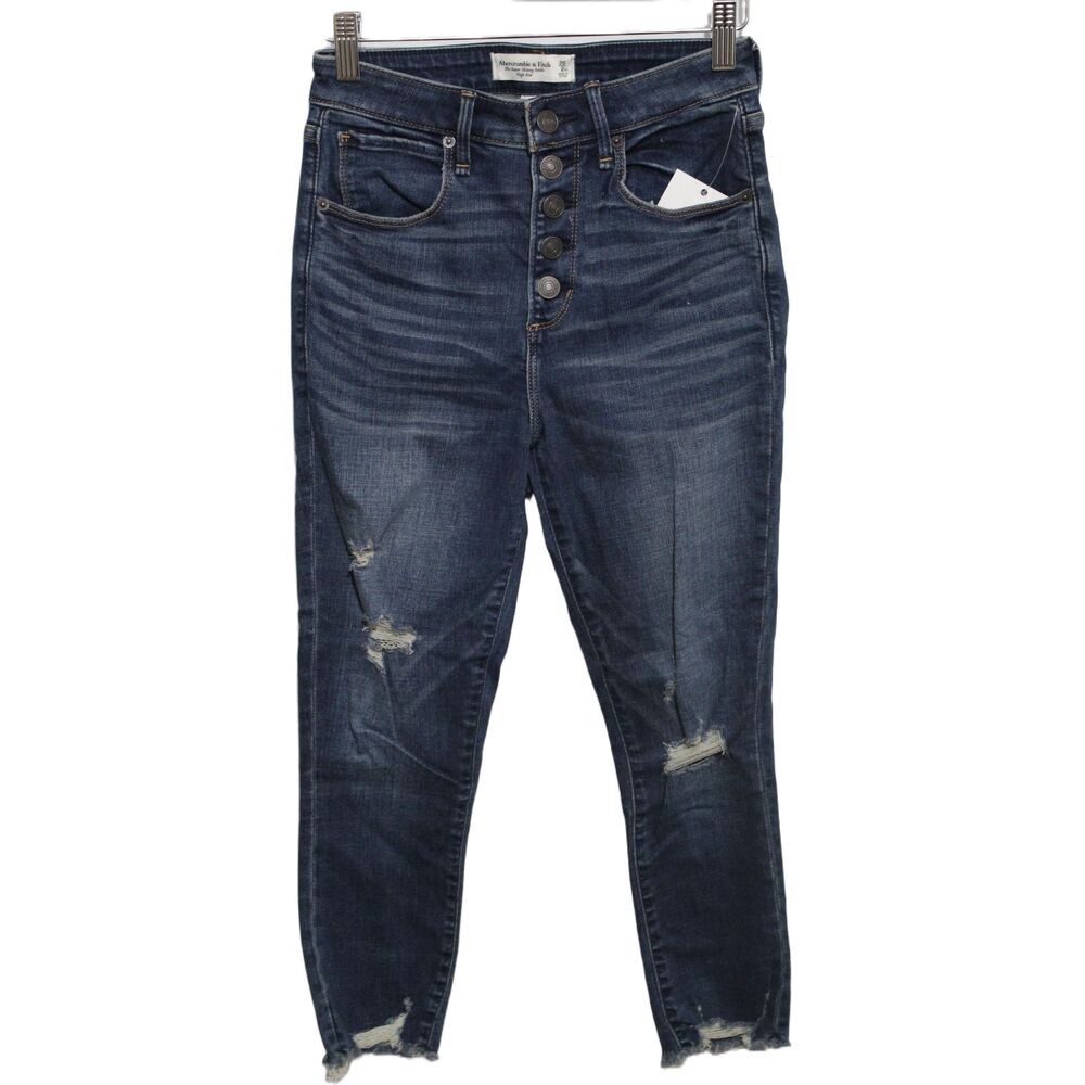 Abercrombie & Fitch Curve Love The Super Skinny Ankle High Rise Jeans Size 26 2